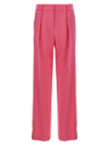 Area 'embellished Crystal' Wide Leg Trousers In Fuchsia
