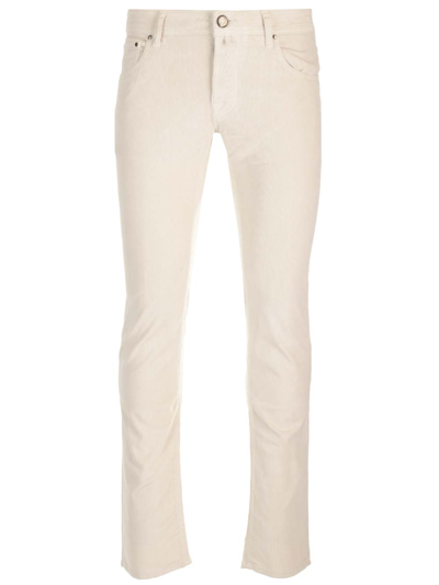 Jacob Cohen Nick Slim Trousers In White