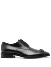BALENCIAGA LOGO-EMBOSSED LEATHER DERBY SHOES