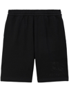 Burberry Ekd Jacquard Cotton-blend Shorts In Black