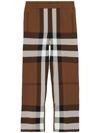 Burberry Josiah Check Sweatpants In Brown