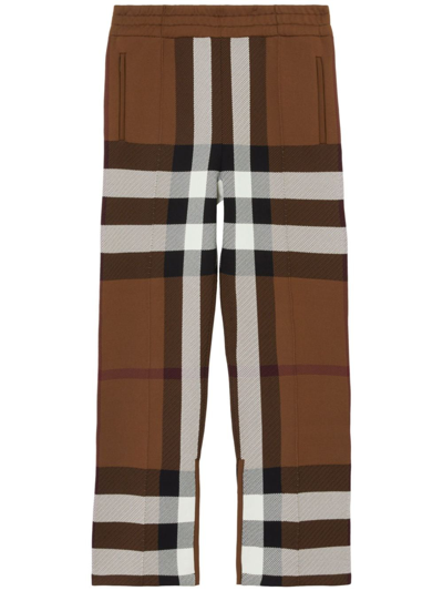 BURBERRY CHECK-PRINT TRACK PANTS