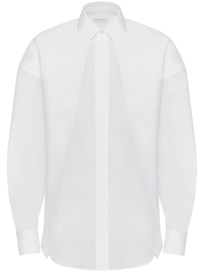 Alexander Mcqueen Long-sleeved Shirt In White