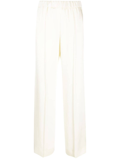 Jil Sander Pressed-crease Straight-leg Trousers In White
