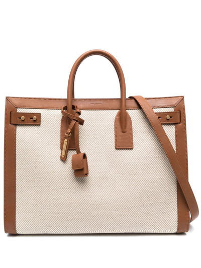 Saint Laurent Large Sac De Jour Tote Bag In Nude