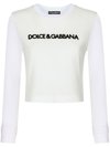 Dolce & Gabbana Logo-lettering Long-sleeve T-shirt In White
