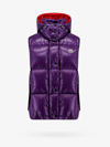 Moncler Luzule Logo-patch Padded Gilet In Purple