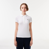 Lacoste Ribbed Long Sleeve Polo Shirt In White