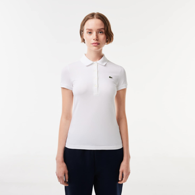 Lacoste Slim Fit Stretch Cotton Jersey Polo - 36 In White