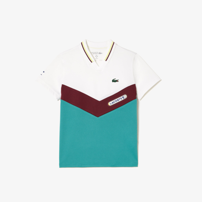 Lacoste Tennis X Daniil Medvedev Jersey Polo - 2 Years In White