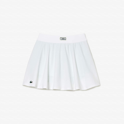 Lacoste Pleat Back Tennis Skirt With Contrast Shorts - 44 In White