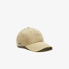 Lacoste Unisex Organic Cotton Twill Cap - One Size In Beige