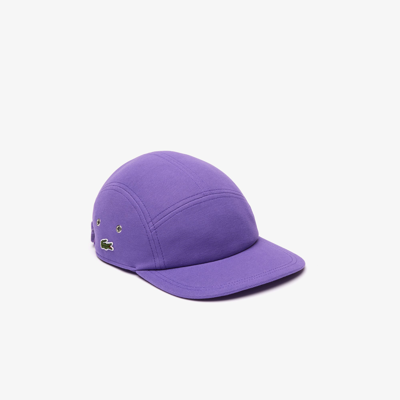 Lacoste Unisex Organic Cotton Piqué Cap - M In Purple