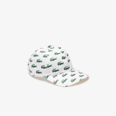 Lacoste Croc Print Cotton Cap - One Size