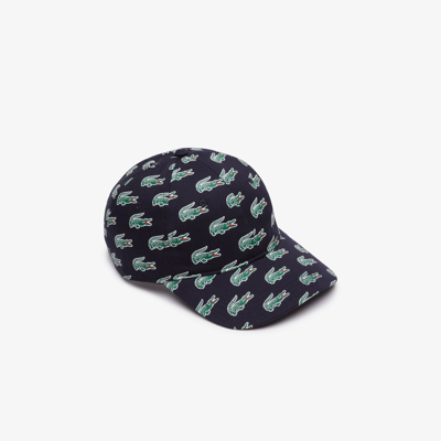 Lacoste Croc Print Cotton Cap - One Size