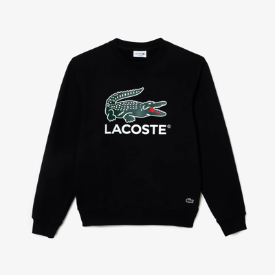 Lacoste Classic Fit Cotton Fleece Sweatshirt - 3xl - 8 In Black