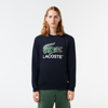 Lacoste Classic Fit Cotton Fleece Sweatshirt - Xxl - 7 In Blue