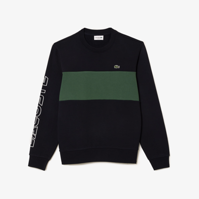 Lacoste Classic Fit 3d Print Colorblock Sweatshirt - 3xl - 8 In Blue