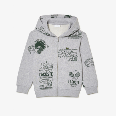 Lacoste Graphic Print Jogger Hoodie - 5 Years In Grey