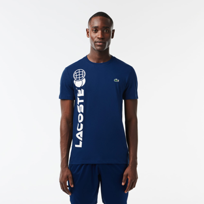 Lacoste Tennis X Daniil Medvedev Regular Fit T-shirt - L - 5 In Blue