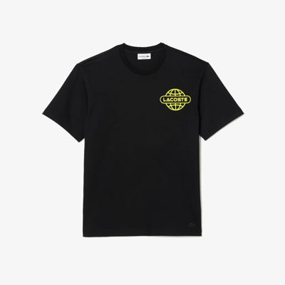 Lacoste Printed Heavy Cotton Jersey T-shirt - 3xl - 8 In Black