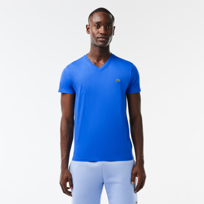 Lacoste V Neck Cotton Pima T-shirt - 4xl - 9 In Blue