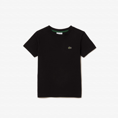 Lacoste Kids' Plain Cotton Jersey T-shirt - 10 Years In Black