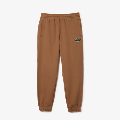 Lacoste Unisex Organic Cotton Fleece Trackpants - Xs In Brown