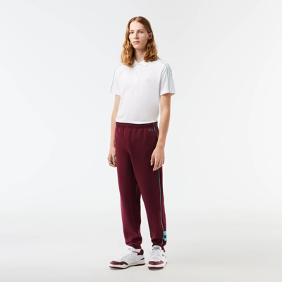 Lacoste Embroidered Jogger Track Pants - Xxl - 7 In Red