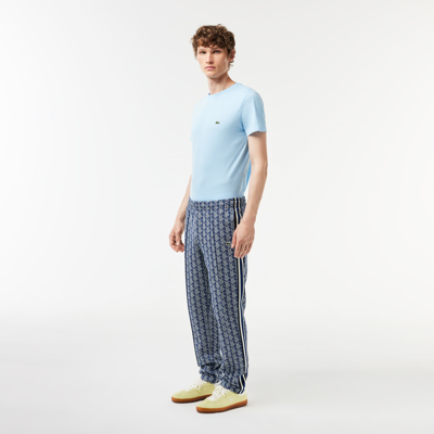 Lacoste Paris Monogram Jacquard Track Pants - Xxl - 7 In Blue