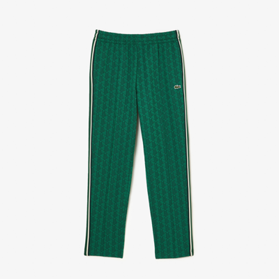 Lacoste Paris Monogram Jacquard Track Pants - M - 4 In Green