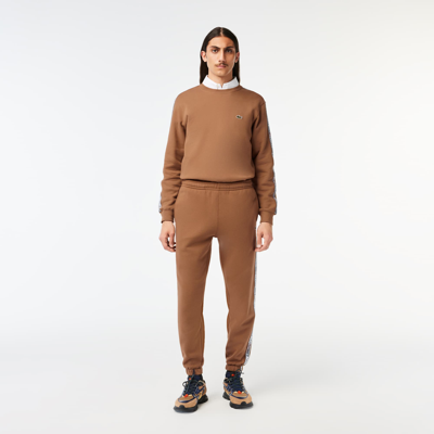 Lacoste Tapered Fit Fleece Trackpants Jogger In Brown