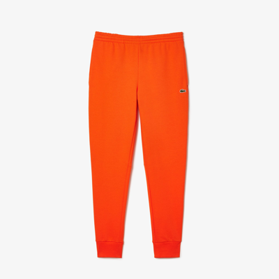 Lacoste Men's Slim Fit Organic Cotton Fleece Sweatpants - Xl - 6 In Orange