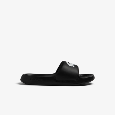 Lacoste Women's Croco 1.0 Slides - 8 In Black