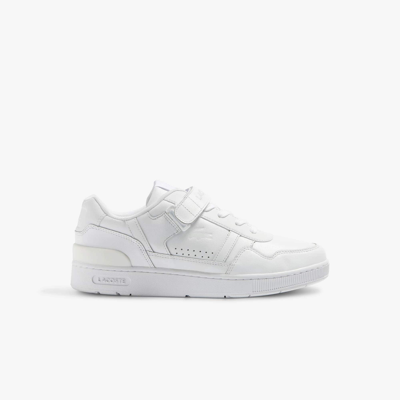 Lacoste Men's T-clip Velcro Leather Sneakers - 8.5 In White