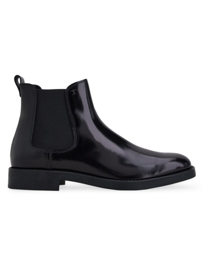 Tod's Chelsea Leather Boots In Mosto