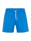 Hugo Boss Recycled-material Swim Shorts With Signature Stripe And Logo In Blue