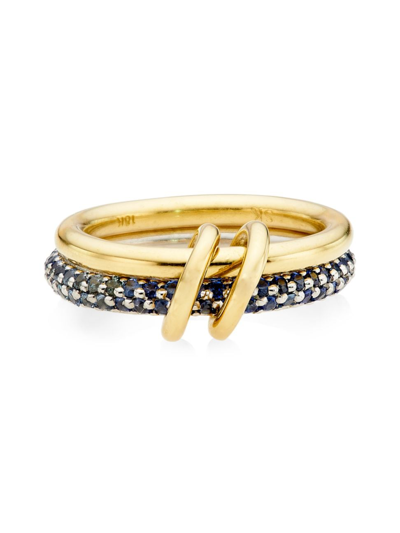 Spinelli Kilcollin Women's Saks Ombré Exclusive Two-tone 18k Gold & Blue Sapphire Linked Rings In Yellow Gold