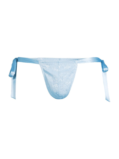 Cosabella Men's Never Tie Me Up G-string In Aasmani Blue
