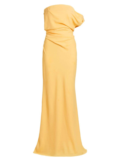 The Sei Women's Draped Off-the-shoulder Gown In Butter