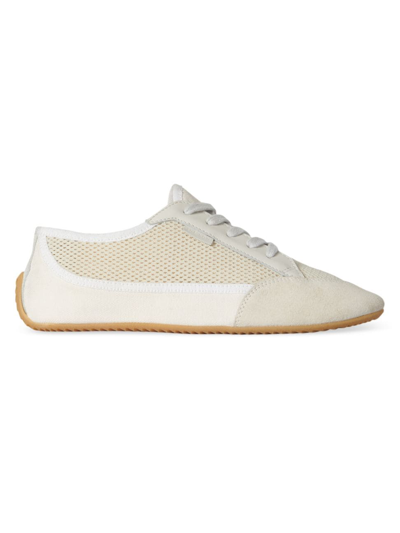 The Row Bonnie Canvas And Suede Sneakers In Ivory