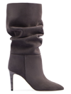 Paris Texas 90mm Heeled Suede Boots In Smoke