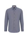 Hugo Boss Regular-fit Shirt In Oxford Cotton In Dark Blue