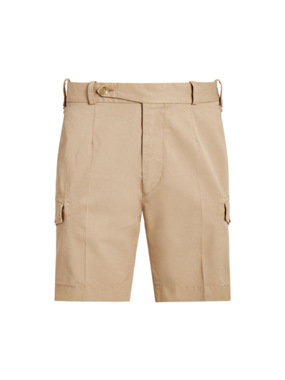 Ralph Lauren Purple Label Men's Tailored Chino Shorts In Modern Khaki