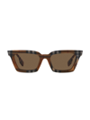 Burberry Briar 52mm Square Sunglasses In Brown / Dark