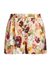 ALICE AND OLIVIA WOMEN'S CONRY FLORAL PLEATED SHORTS