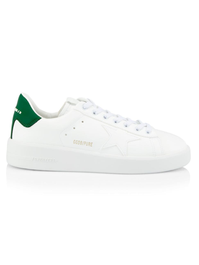 Golden Goose Men's Purestar Low-top Sneakers In White Green