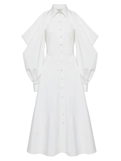 alexander mcqueen white shirt dress Alexander McQueen | Dresses | Alexander Mcqueen Cotton Poplin White Long  Sleeve Shirt Dress