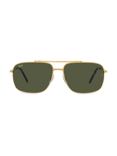 Ray Ban Sunglasses Unisex Rb3796 - Gold Frame Green Lenses 62-15