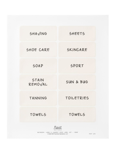 Neat Method Linen & Laundry Room Label Set In Bone